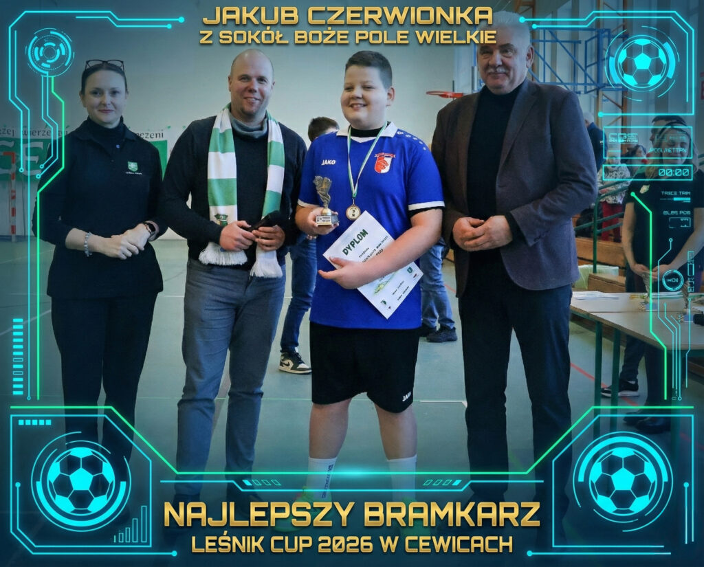 Jakub Czerwionka najlepszym bramkarzem w Cewicach