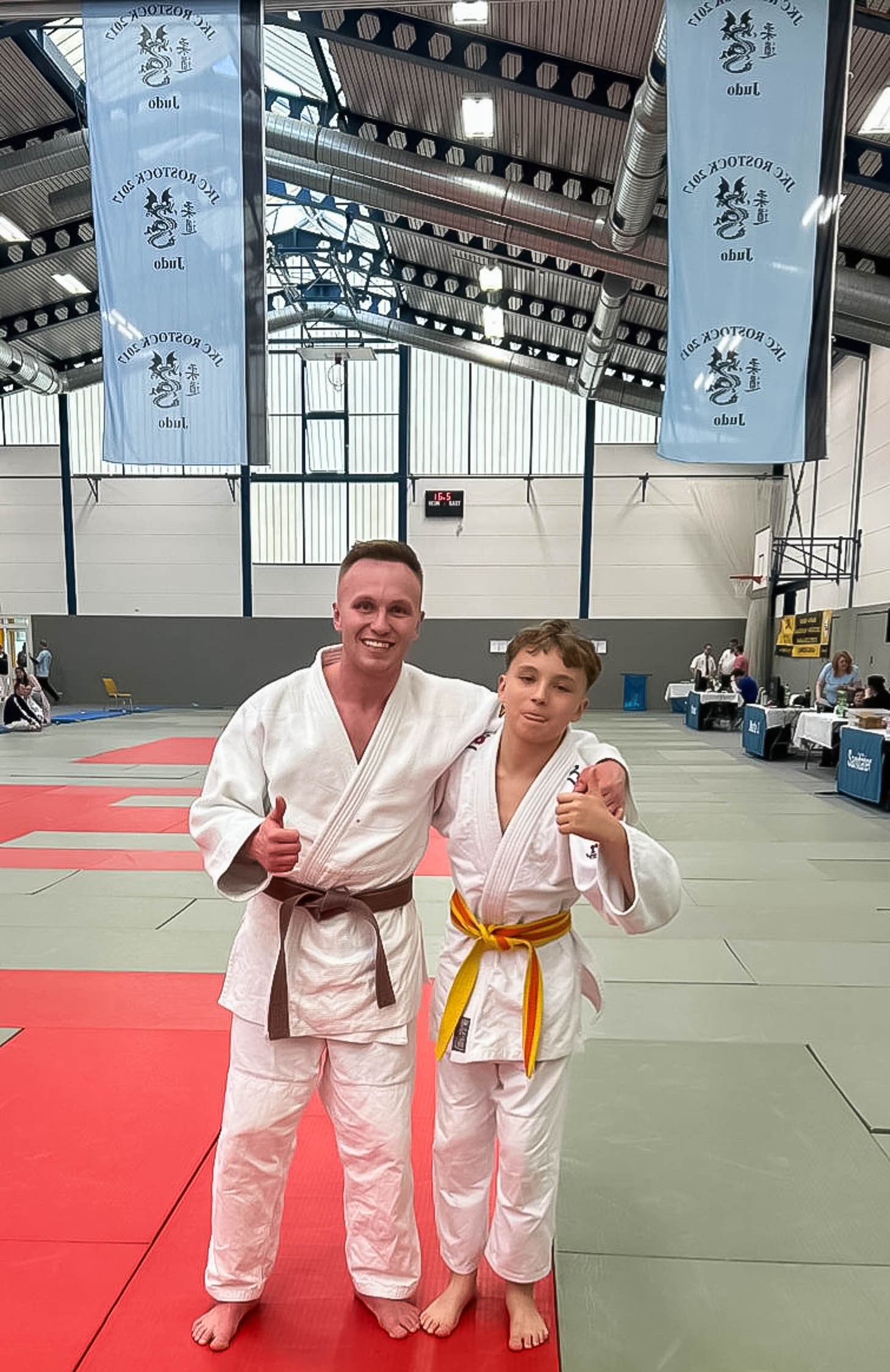 Jacek i Alex Mackus razem na macie - rodzinny sukces sportowy TS Judo Gryf Słupsk