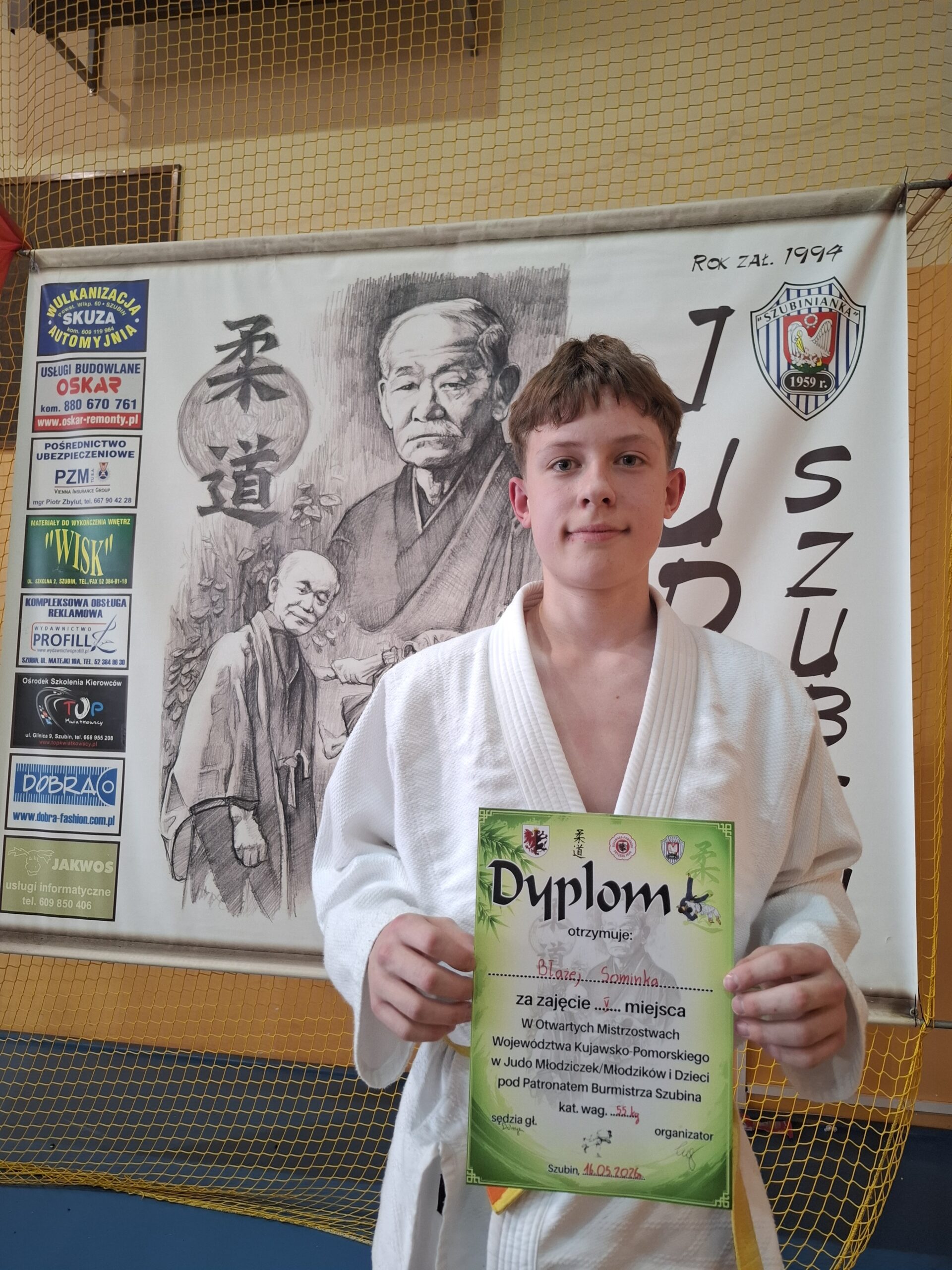 Błażej Sominka kończy turniej judo na piątej pozycji