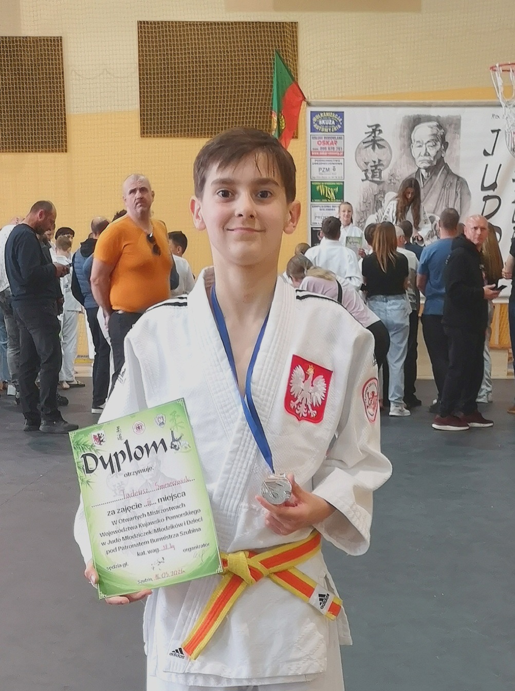 Tadeusz Smereczański przed walką w judo