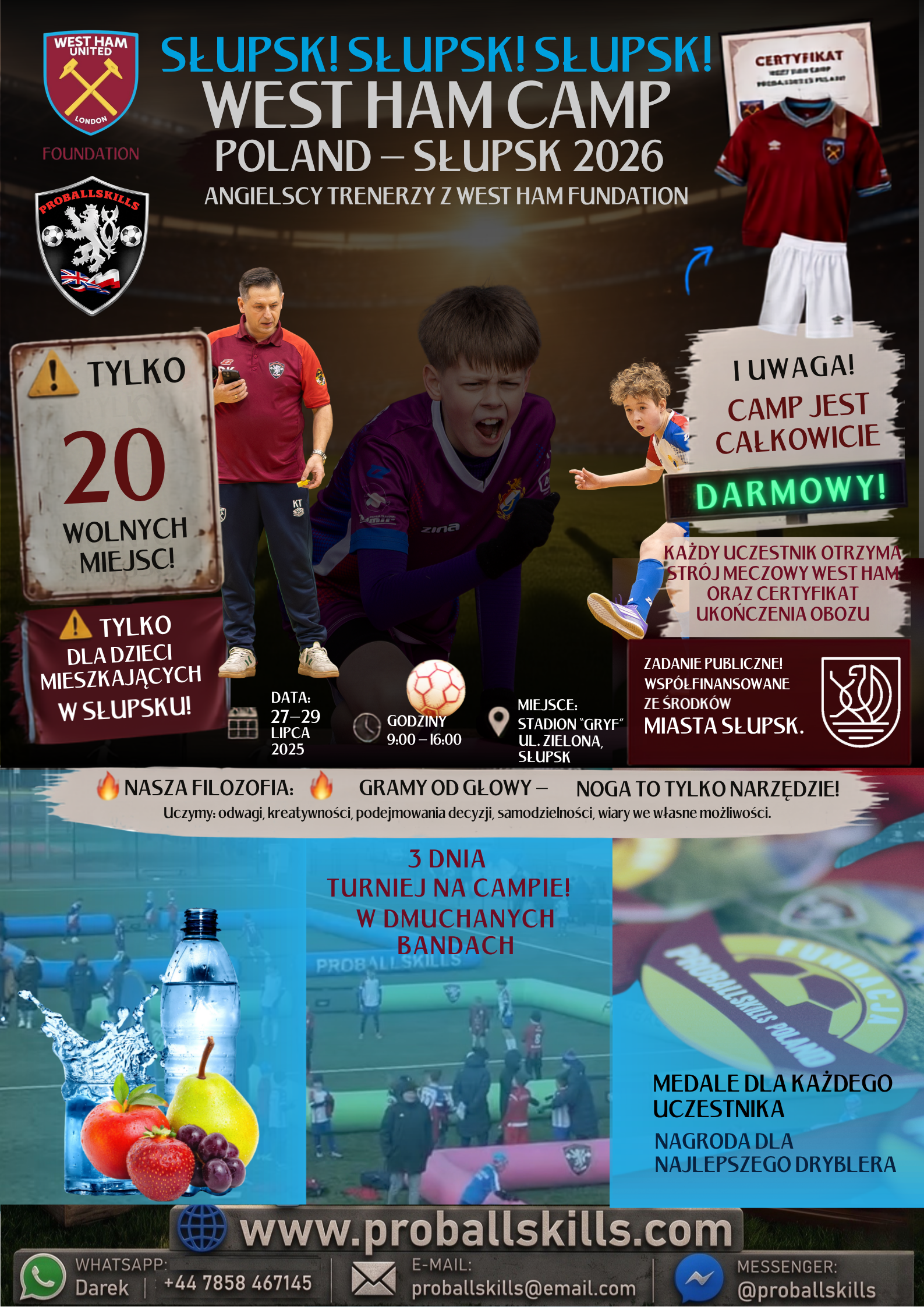 Statystyki i sylwetka zawodnika akademii West Ham United, gościa specjalnego w Słupsku