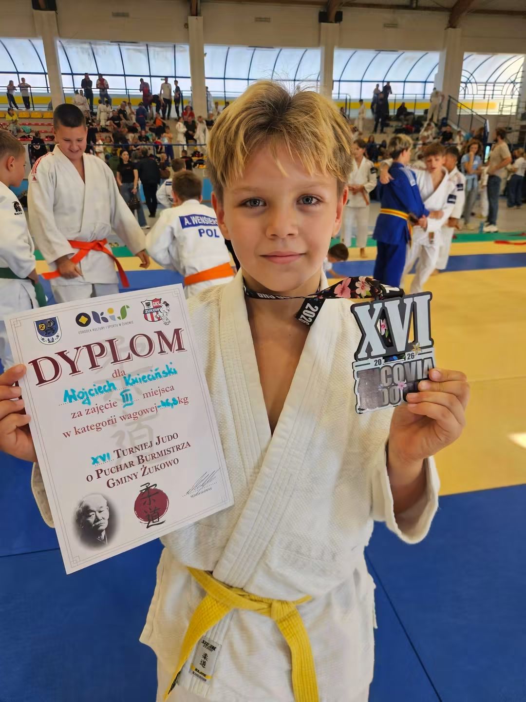 Emocje podczas walk judo w Żukowie